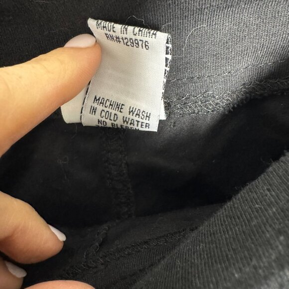 XCVI womens black wide leg pants crochet detail size XL Pull on Mind Set - Picture 8 of 10